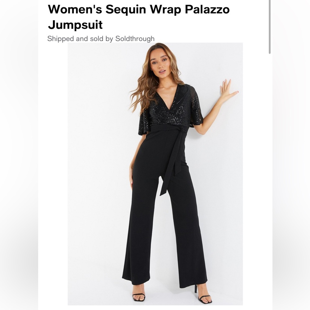 Women’s Black Sequin Jumpsuit
